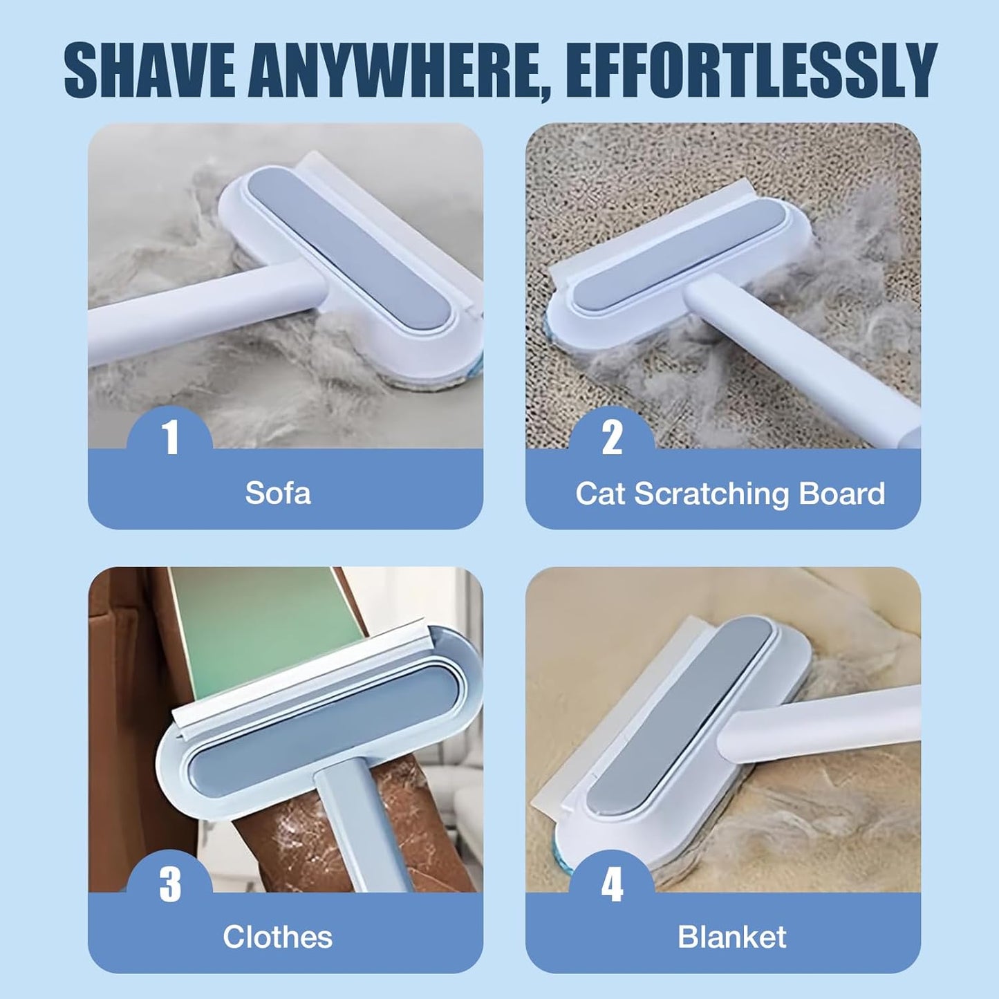 4-in-1 Pet Fur & Hair Remover Set